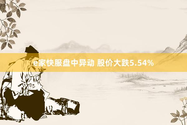 e家快服盘中异动 股价大跌5.54%