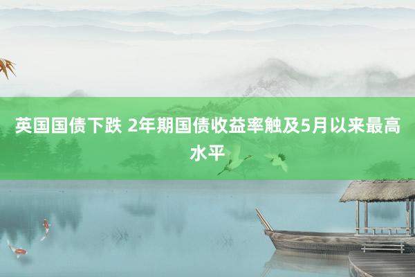 英国国债下跌 2年期国债收益率触及5月以来最高水平