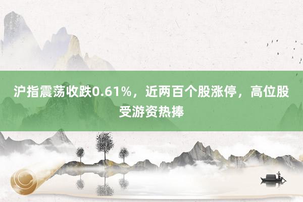 沪指震荡收跌0.61%，近两百个股涨停，高位股受游资热捧