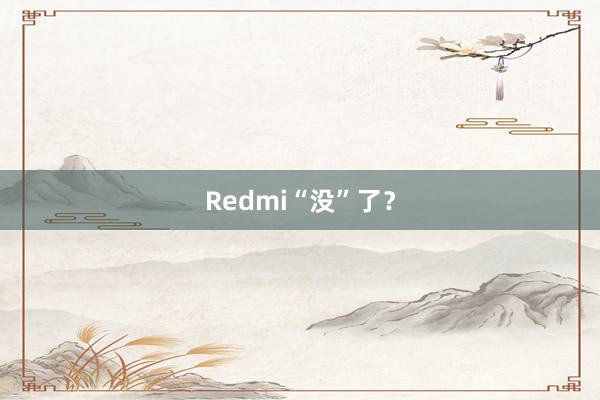 Redmi“没”了？