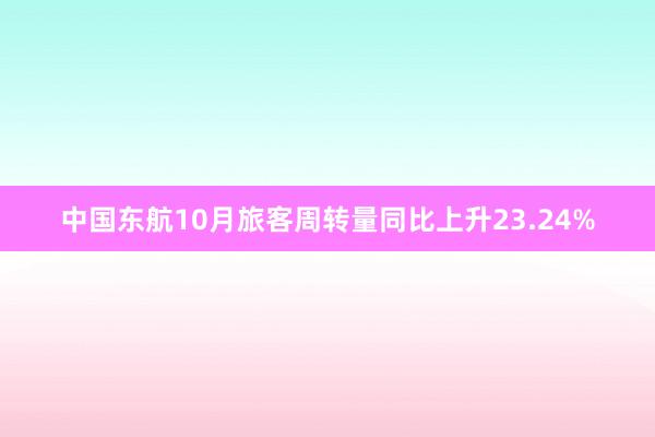 中国东航10月旅客周转量同比上升23.24%