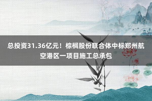 总投资31.36亿元！棕榈股份联合体中标郑州航空港区一项目施工总承包