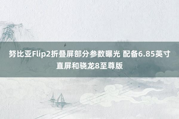 努比亚Flip2折叠屏部分参数曝光 配备6.85英寸直屏和骁龙8至尊版