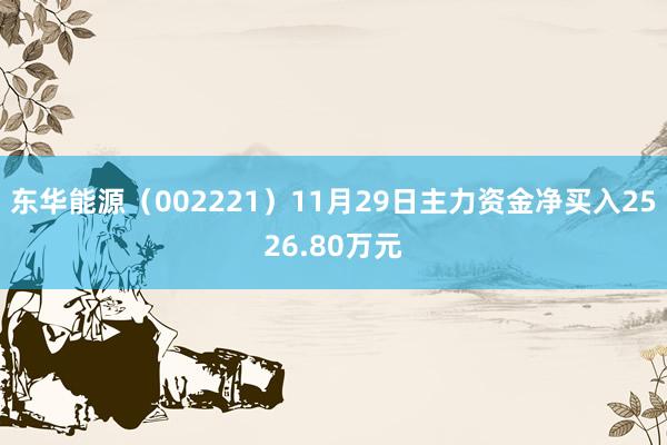 东华能源（002221）11月29日主力资金净买入2526.80万元