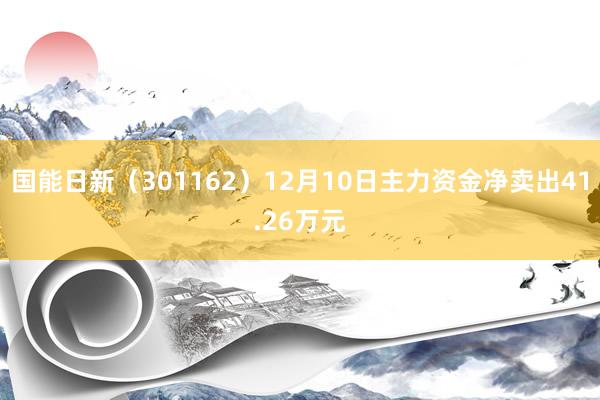 国能日新（301162）12月10日主力资金净卖出41.26万元