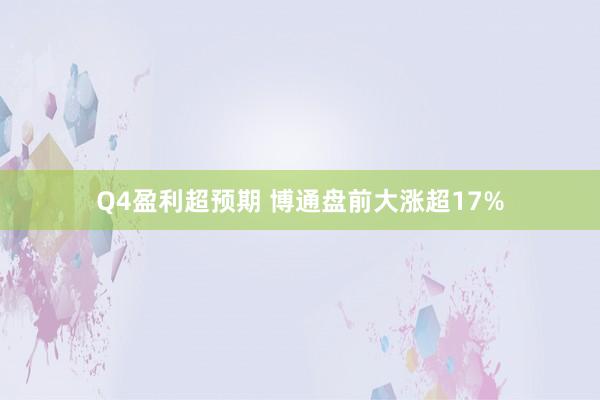 Q4盈利超预期 博通盘前大涨超17%